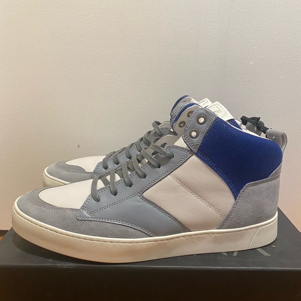 Z Zegna Men’s Leather Nat Sld High Top Sneakers, Size: 11